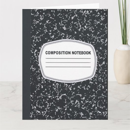 Carte de voeux Carnet de composition personnalisab (Devant)