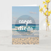 Carte de voeux Carpe Diem (Fleur jaune)