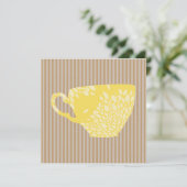 Carte de voeux Carré moderne Coupe & Stripes (Debout devant)