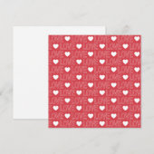 Carte de vœux carrée Love Pattern - Contour blanc (Devant / Derrière)