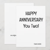 Carte de voeux - CARTE ANNIVERSAIRE - Drôle sur le (Devant / Derrière)