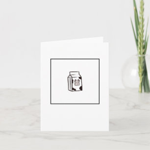 Carte de vœux, carte de lait de vache, carte drôle