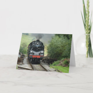 Carte de voeux / Carte de note pour train à vapeur