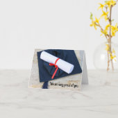 Carte De Voeux casquette Et Diplôme (Fleur jaune)