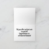 Carte De Voeux casquette Et Diplôme (Intérieur)