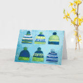 Carte de voeux Casquette Seahawks (Fleur jaune)