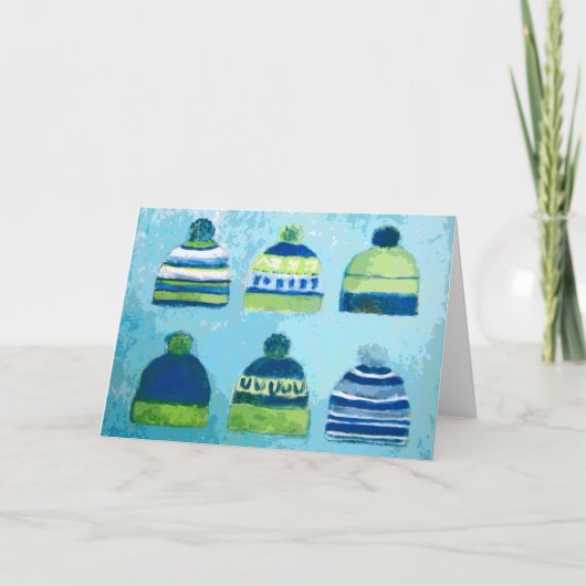 Carte de voeux Casquette Seahawks (Devant)