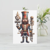 Carte de vœux Casse-Noisette Steampunk (Debout devant)
