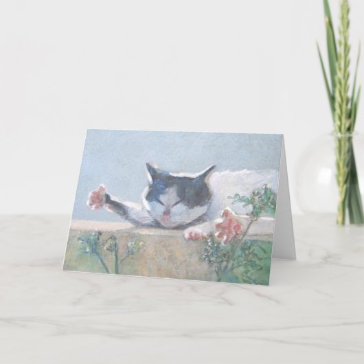 Carte de voeux Cat & Geranium (Devant)