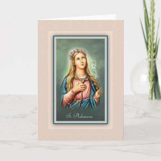 Carte de voeux catholique de St Philomena (Devant)