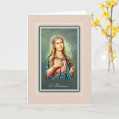 Carte de voeux catholique de St Philomena (Fleur jaune)