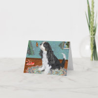 Carte de vœux, Cavalier King Charles Spaniel, Tri