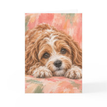 Carte de vœux Cavapoo | Amateur de chien Cavapoo m
