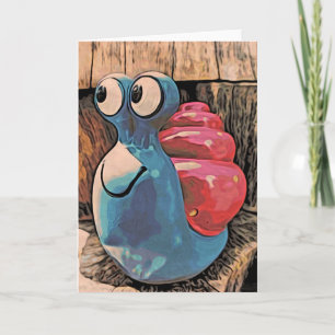Carte de voeux Cédric Snail (vide, vertical)