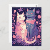 Carte de voeux Céleste Cats (Devant / Derrière)