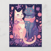 Carte de voeux Céleste Cats (Devant)