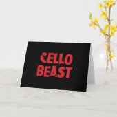 Carte de voeux Cello Beast (Fleur jaune)