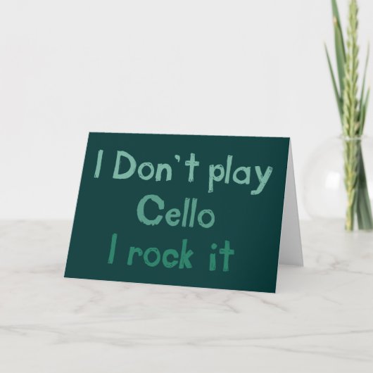 Carte de voeux Cello Rock It (Devant)