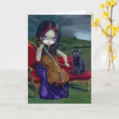 Carte de voeux "Cello Storm" (Fleur jaune)