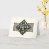 Carte de voeux Celtic Knotwork Design (Fleur jaune)
