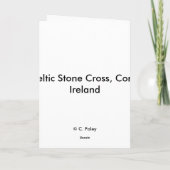 Carte de voeux Celtic Stone Cross (Dos)