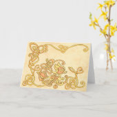 Carte de voeux celtique de Fox (Fleur jaune)