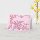 Carte de voeux celtique de hérisson (Fleur jaune)