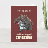 Carte de voeux Cerberus du support émotionnel (Devant)