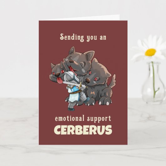 Carte de voeux Cerberus du support émotionnel (Petite plante)