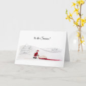 Carte de vœux 'C'est la saison' (Fleur jaune)