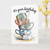 Carte de voeux - c'est votre anniversaire (Fleur jaune)