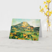 Carte de voeux Cezanne Mont-Sainte-Victoire (Fleur jaune)