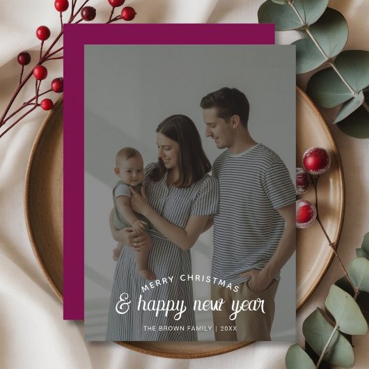 Carte de vœux chaleureuse de Noël et Nouvel An