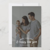 Carte de vœux chaleureuse de Noël et Nouvel An (Devant)