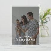 Carte de vœux chaleureuse de Noël et Nouvel An (Debout devant)