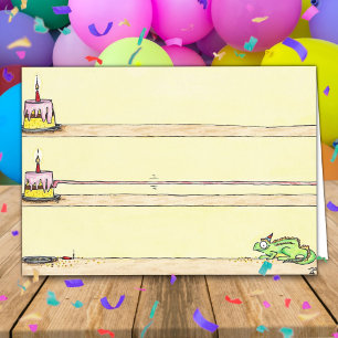 carte de voeux CHAMÉLÉON ANNIVERSAIRE de Nicole Ja