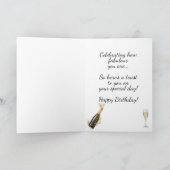 carte de voeux champagne sophistiquée (Intérieur)