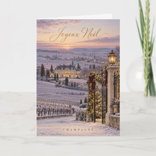 Carte de vœux Champagne Vignobles Joyeux Noël