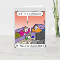 Carte de voeux Channukah - Lattes de canapé