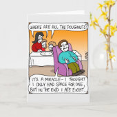 Carte de voeux Channukah - Miracle of Doughnut (Fleur jaune)