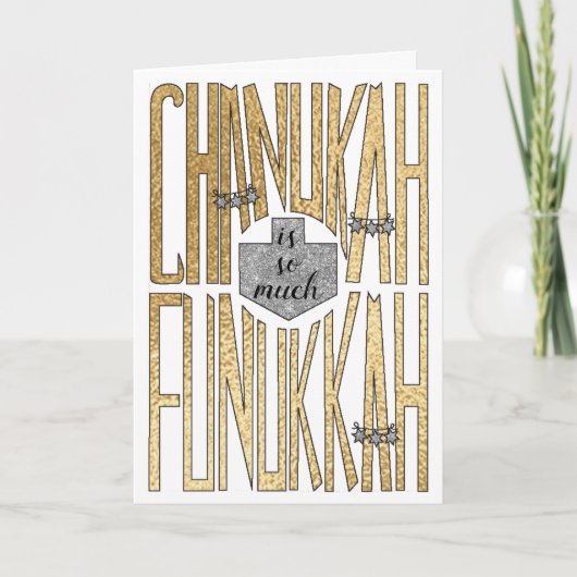 Carte de voeux "Chanukah est tellement Funukkah" (Devant)
