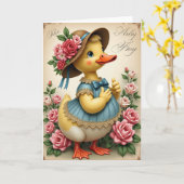 Carte de vœux charmante d'ami oiseau (Fleur jaune)