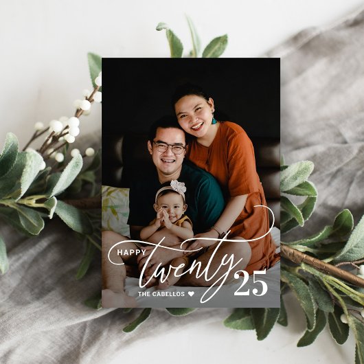 Carte de vœux charmante pour le Nouvel An vingt