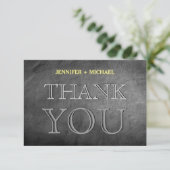 Carte de voeux Charming Merci Gris Chaleur Chaleur (Debout devant)