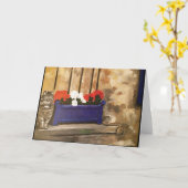 Carte de voeux (chat) (Fleur jaune)