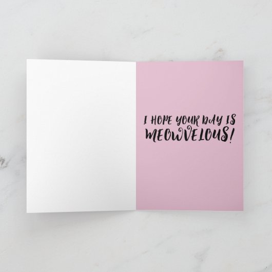 CARTE DE VOEUX CHAT D'ANNIVERSAIRE CHATON ROUX (Intérieur)