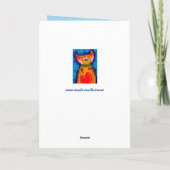 Carte de vœux chat du cœur (Dos)