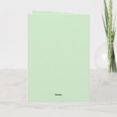 Carte de vœux Chat Gribouillis Vert (Dos)