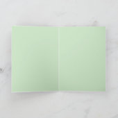 Carte de vœux Chat Gribouillis Vert (Intérieur)