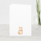 Carte de vœux Chat Heureux (Dos)